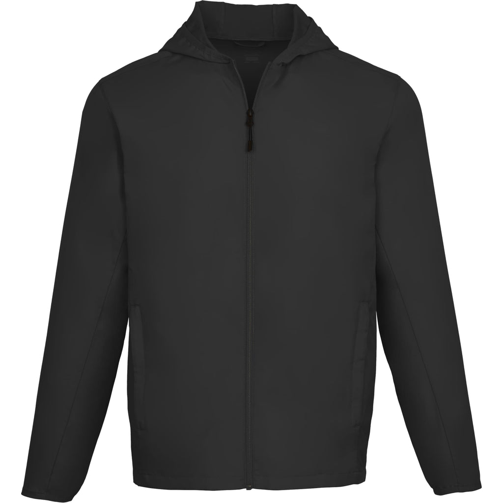 Aneto Lightweight Recycled Packable Jacket for Men Debossing - Black - Front