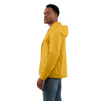 Aneto Lightweight Recycled Packable Jacket for Men Debossing - Gold - Left Side On Model