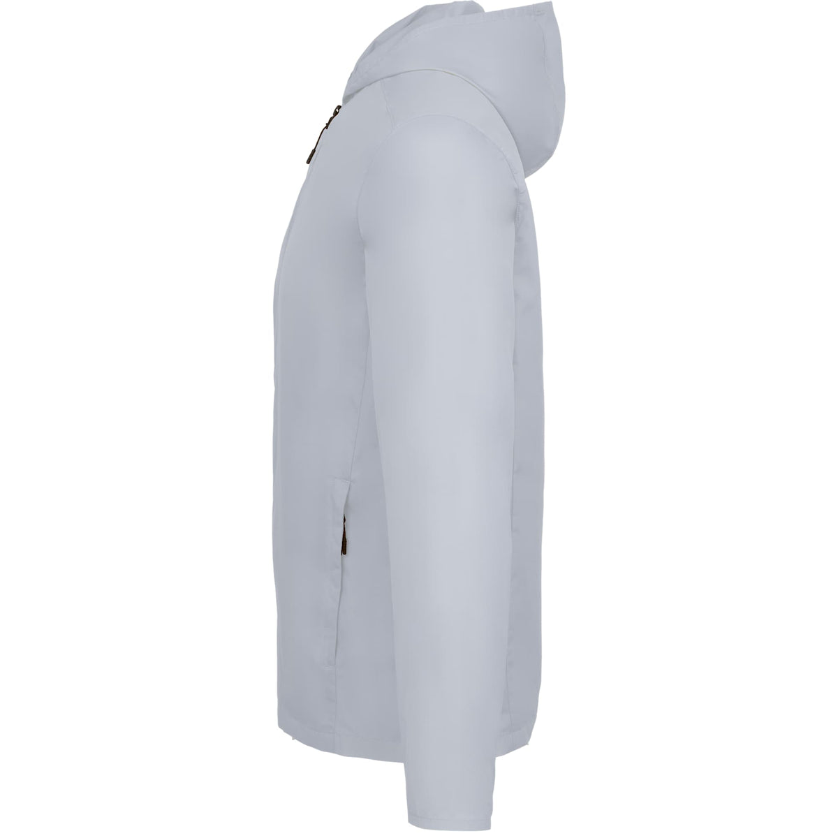 Aneto Lightweight Recycled Packable Jacket for Men Debossing - Light Grey - Left Side