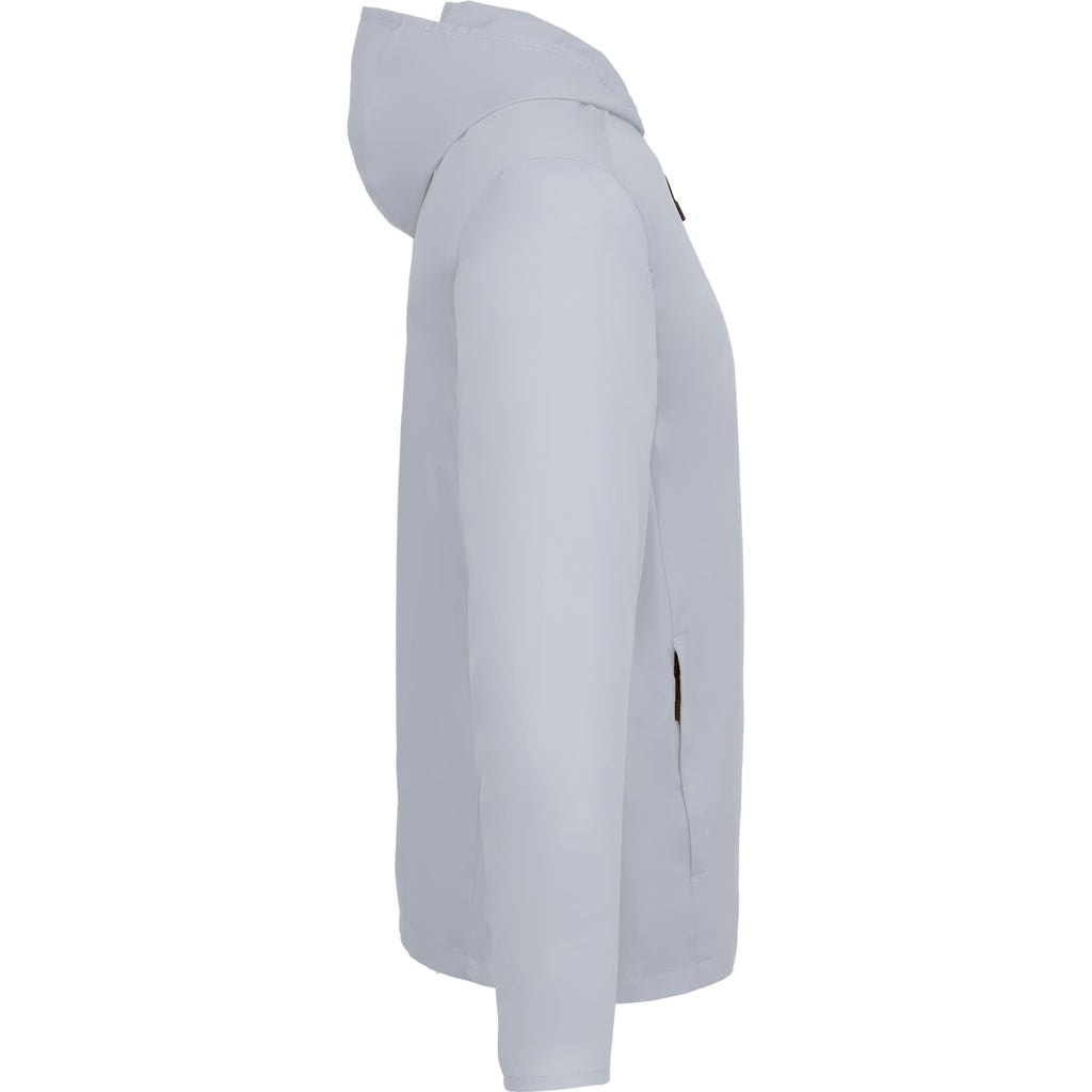 Aneto Lightweight Recycled Packable Jacket for Men Debossing - Light Grey - Right Side