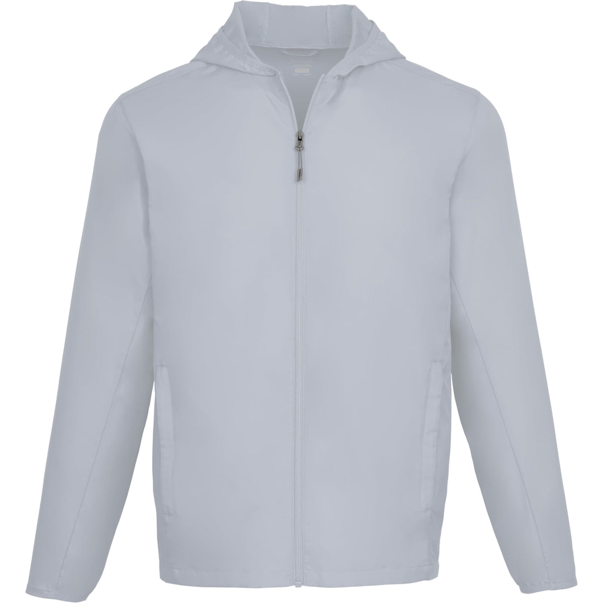 Aneto Lightweight Recycled Packable Jacket for Men Embroidery - Light Grey - Front