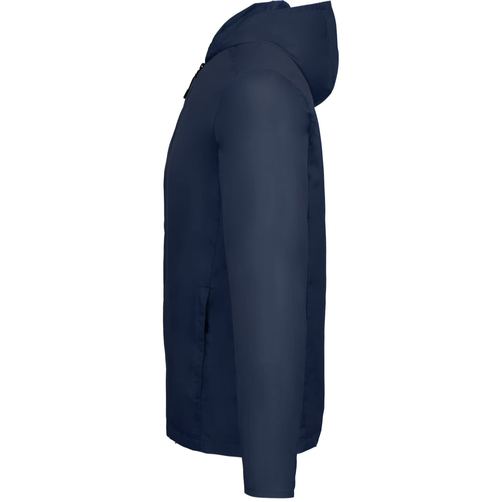 Aneto Lightweight Recycled Packable Jacket for Men Embroidery - Polo Blue - Left Side