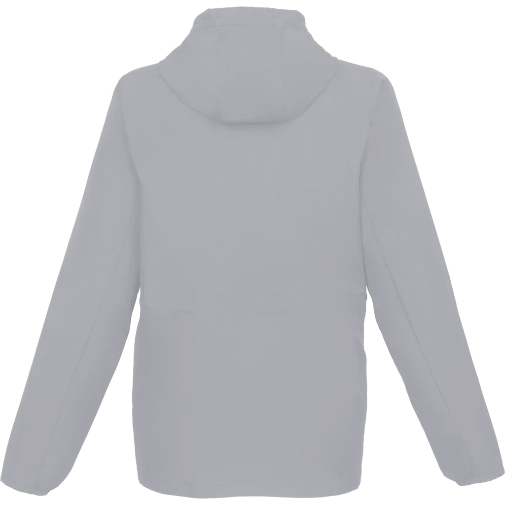 Aneto Lightweight Recycled Packable Jacket for Women Debossing - Light Grey - Back