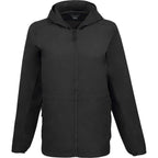 Aneto Lightweight Recycled Packable Jacket for Women Embroidery - Black - Front