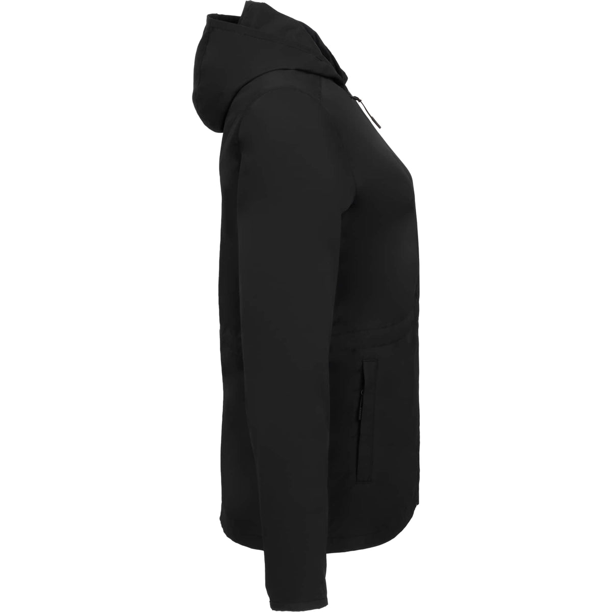 Aneto Lightweight Recycled Packable Jacket for Women Embroidery - Black - Right Side