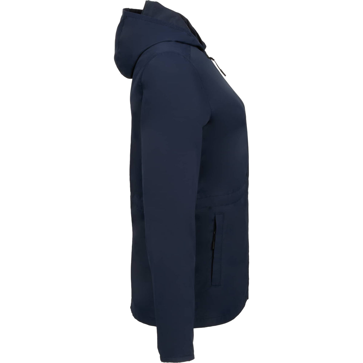 Aneto Lightweight Recycled Packable Jacket for Women Embroidery - Polo Blue - Right Side