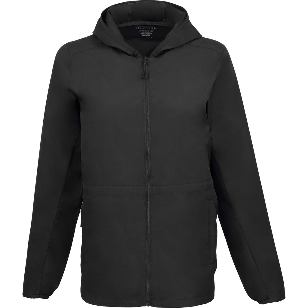 Aneto Lightweight Recycled Packable Jacket for Women Transfer - Black - Front