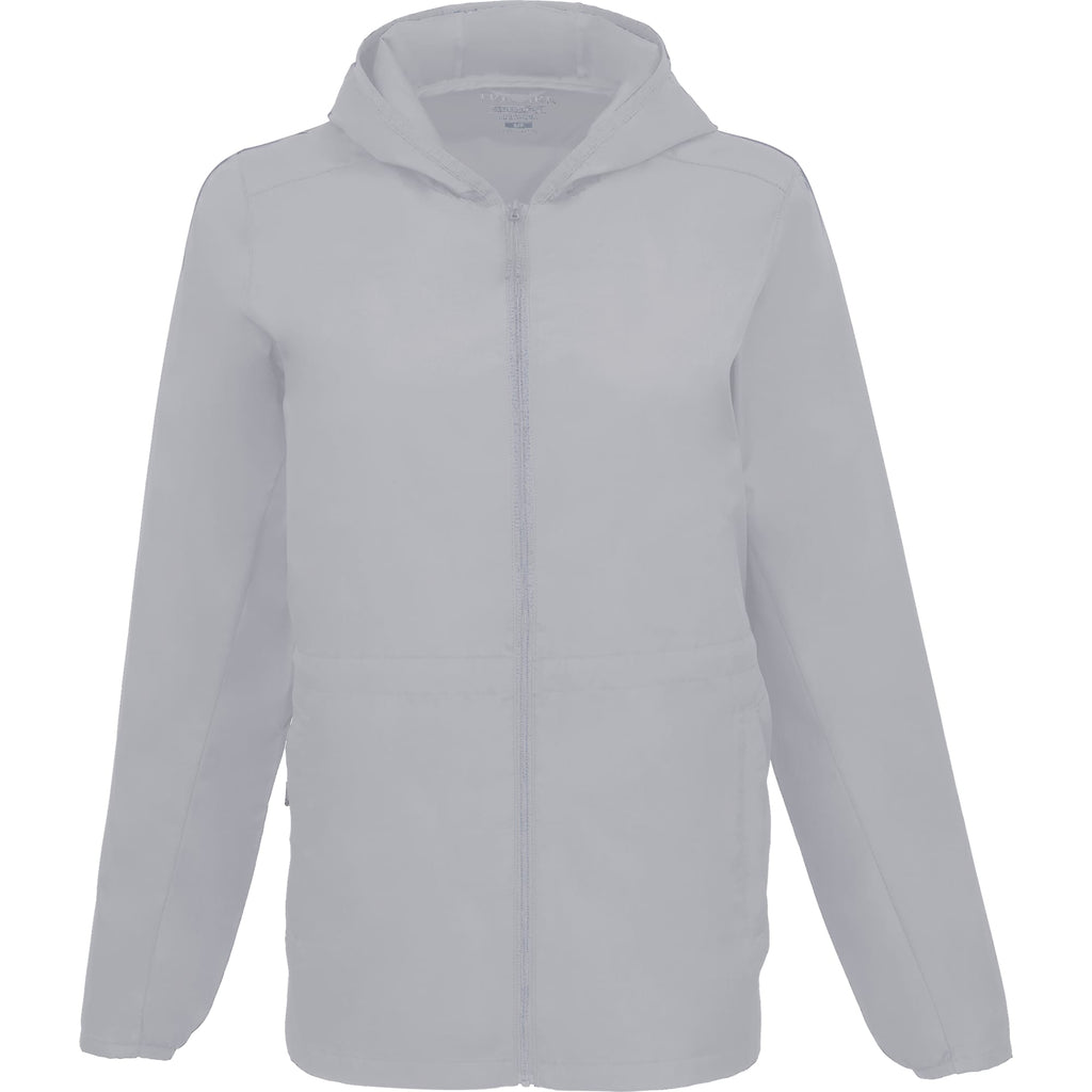 Aneto Lightweight Recycled Packable Jacket for Women Transfer - Light Grey - Front