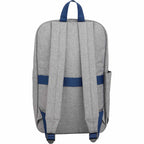 Angle Laptop Backpack in Recycled PET, 15 Inch Embroidery - Gray - Back