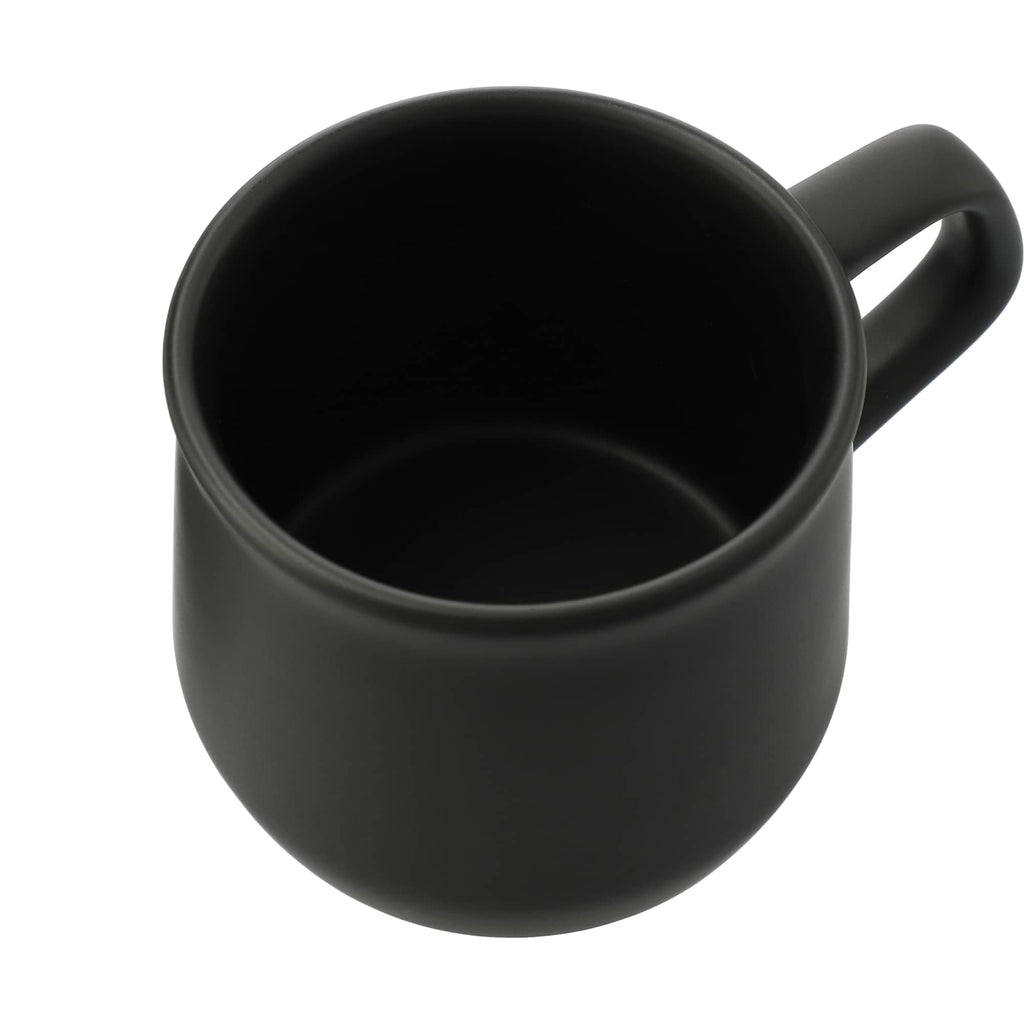 Angus Matte Ceramic Mug, 12 oz - Black - Right Angle
