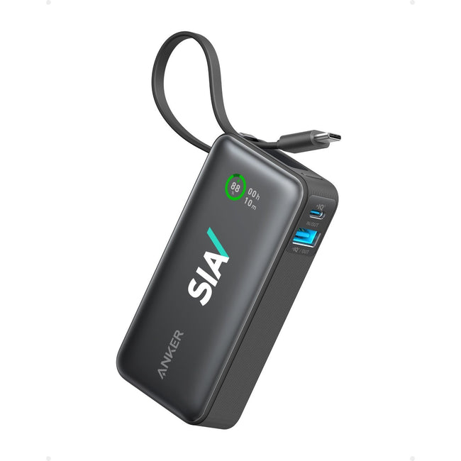 Anker Nano Power Bank with Built-In Cable, 10,000 mAh, 30W