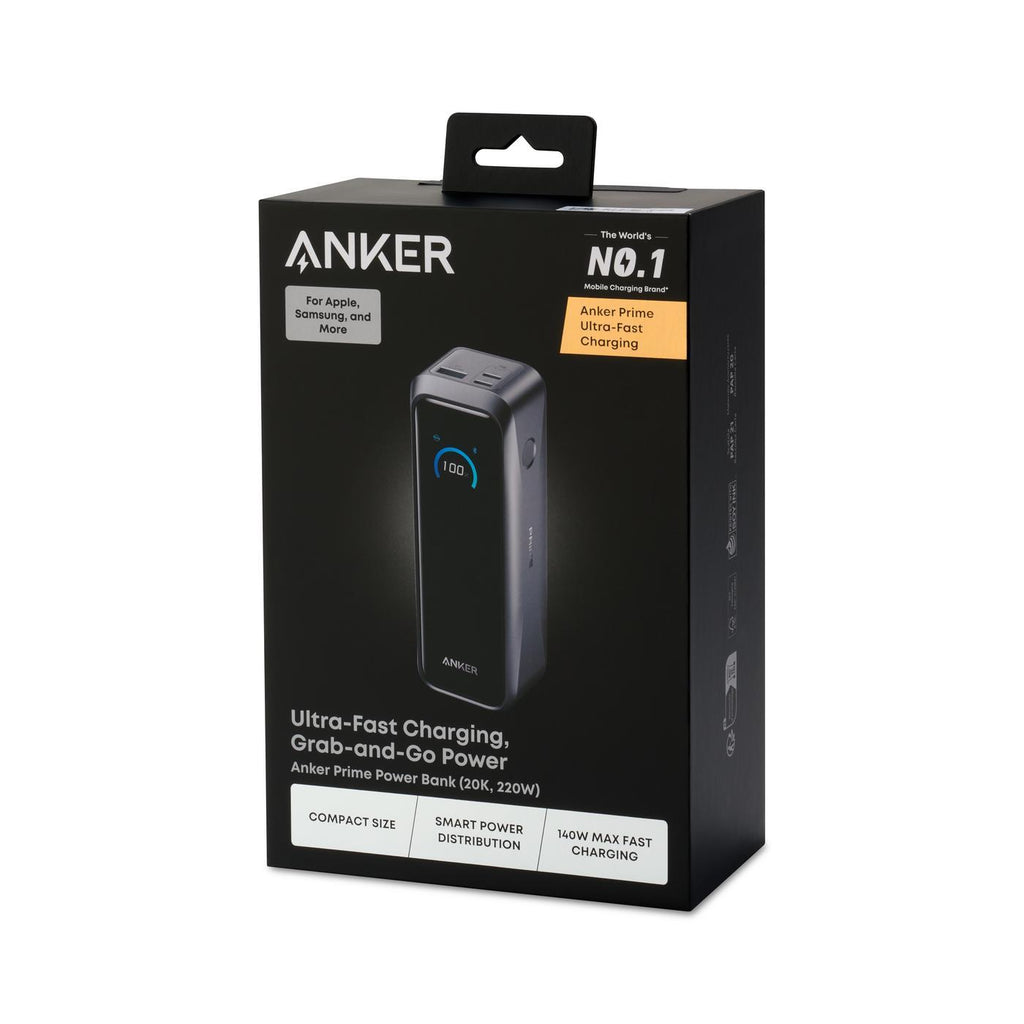 Anker Prime Laptop Power Bank, 20,000 mAh, 220W - Black - View 4