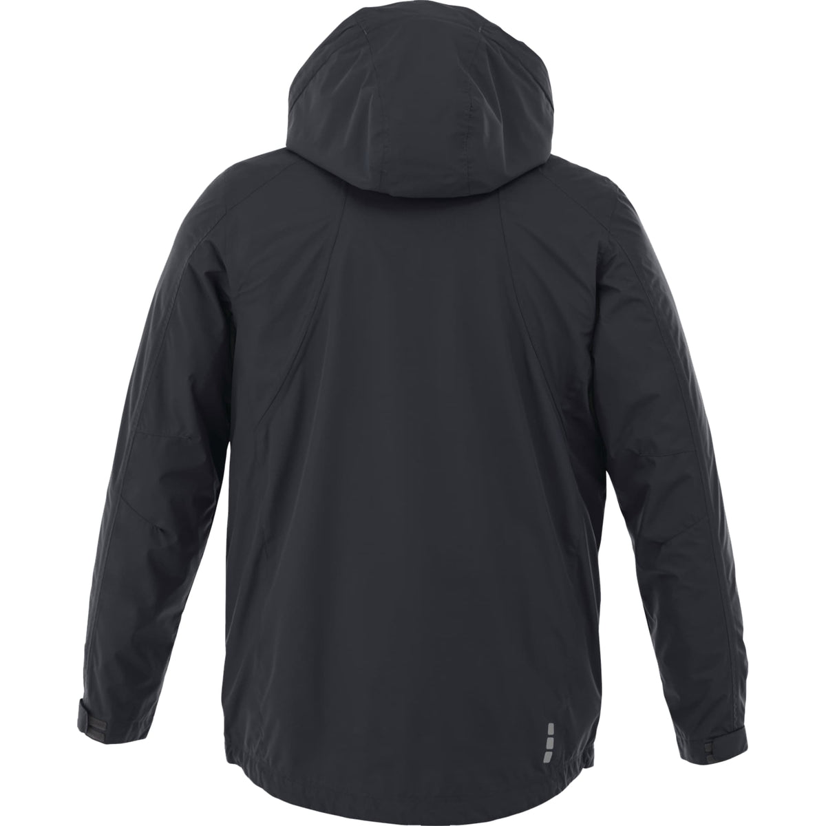 Ansel Waterproof Rain Jacket with Snap-Off Hood for Men Embroidery - Navy 410 - Back Flat