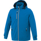 Ansel Waterproof Rain Jacket with Snap-Off Hood for Men Embroidery - Olympic Blue - Front Flat