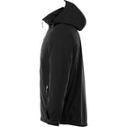 Ansel Waterproof Rain Jacket with Snap-Off Hood for Men Transfer - Black - Left Side
