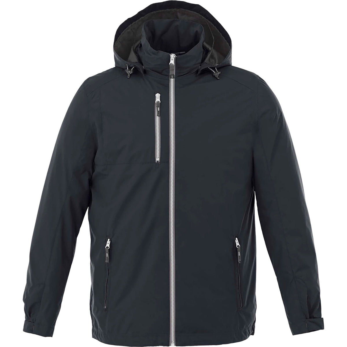 Ansel Waterproof Rain Jacket with Snap-Off Hood for Men Transfer - Navy 410 - Front