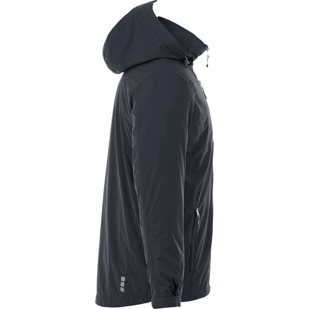 Ansel Waterproof Rain Jacket with Snap-Off Hood for Men Transfer - Navy 410 - Right Side