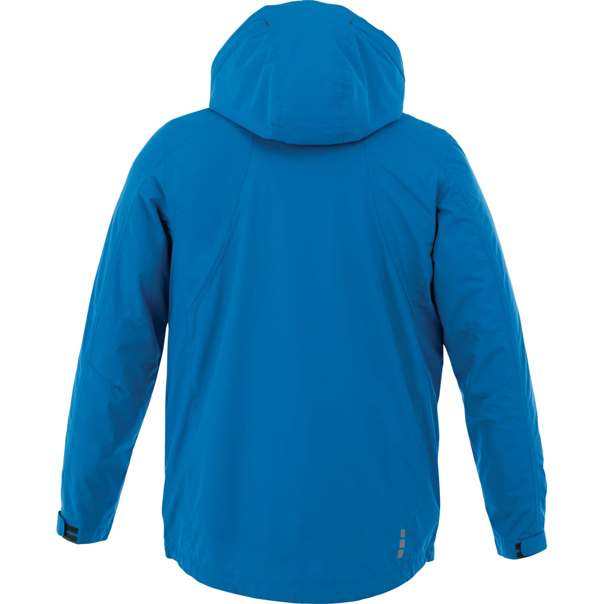 Ansel Waterproof Rain Jacket with Snap-Off Hood for Men Transfer - Olympic Blue - Back Flat