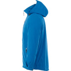 Ansel Waterproof Rain Jacket with Snap-Off Hood for Men Transfer - Olympic Blue - Left Side