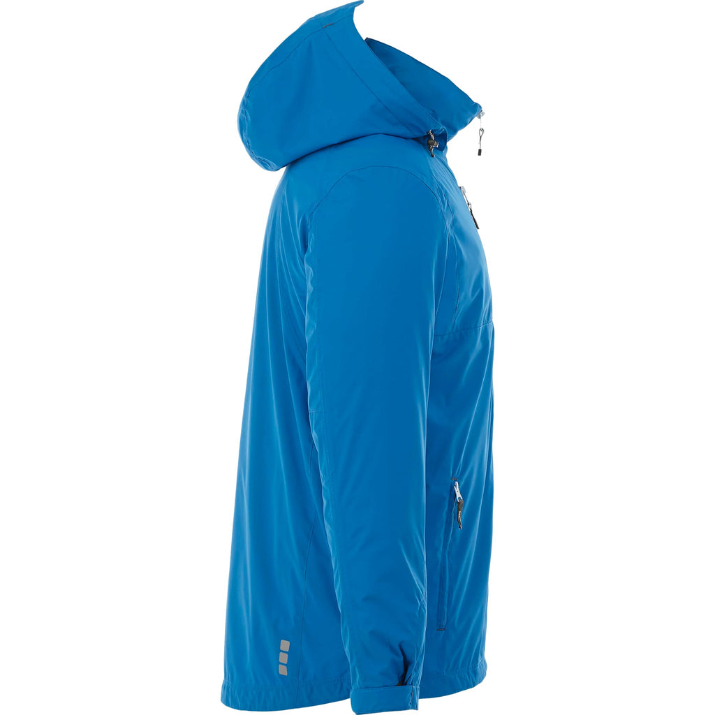 Ansel Waterproof Rain Jacket with Snap-Off Hood for Men Transfer - Olympic Blue - Right Side