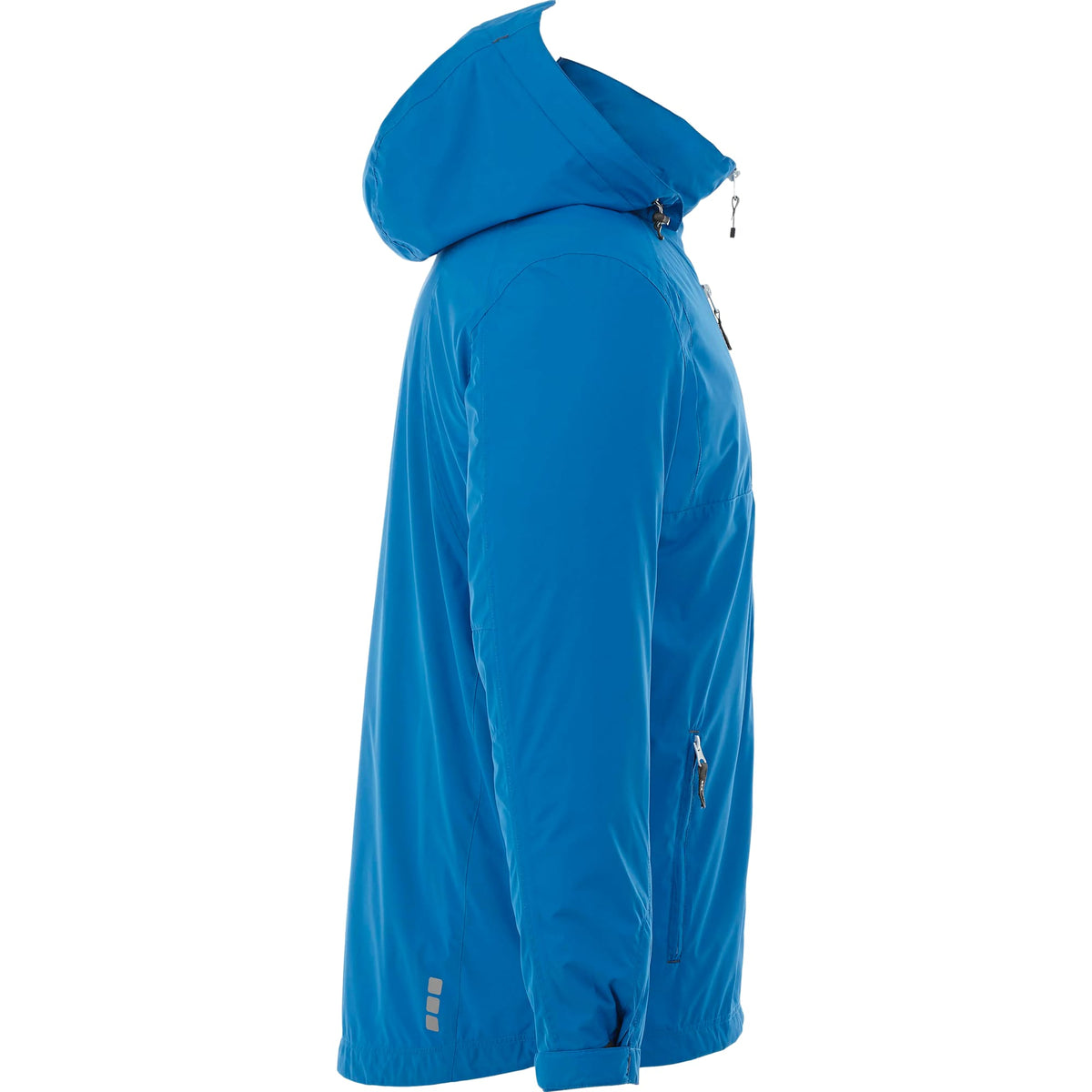 Ansel Waterproof Rain Jacket with Snap-Off Hood for Men Transfer - Olympic Blue - Right Side