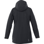 Ansel Waterproof Rain Jacket with Snap-Off Hood for Women Transfer - Navy 410 - Back Flat