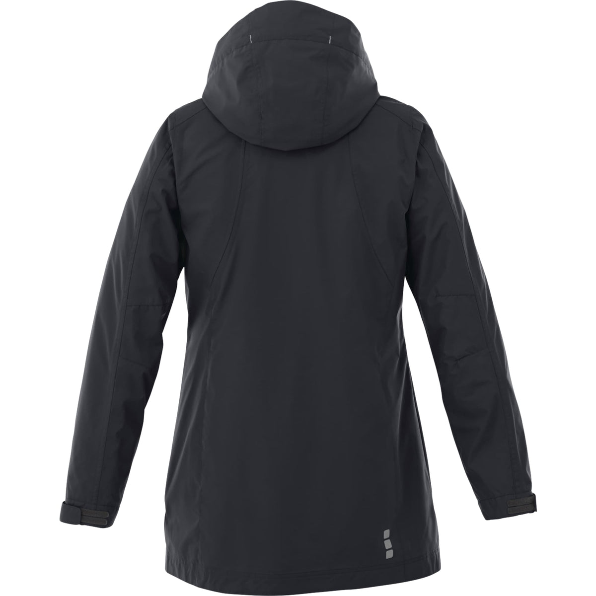 Ansel Waterproof Rain Jacket with Snap-Off Hood for Women Transfer - Navy 410 - Back Flat