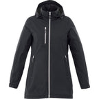 Ansel Waterproof Rain Jacket with Snap-Off Hood for Women Transfer - Navy 410 - Front