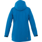 Ansel Waterproof Rain Jacket with Snap-Off Hood for Women Transfer - Olympic Blue - Back Flat