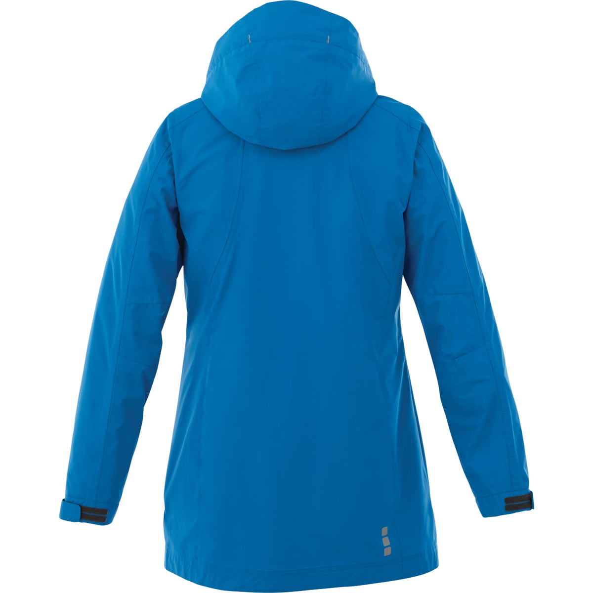 Ansel Waterproof Rain Jacket with Snap-Off Hood for Women Transfer - Olympic Blue - Back Flat