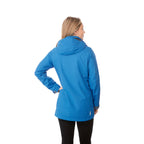 Ansel Waterproof Rain Jacket with Snap-Off Hood for Women Transfer - Olympic Blue - Back On Model