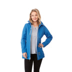 Ansel Waterproof Rain Jacket with Snap-Off Hood for Women Transfer - Olympic Blue - Front On Model