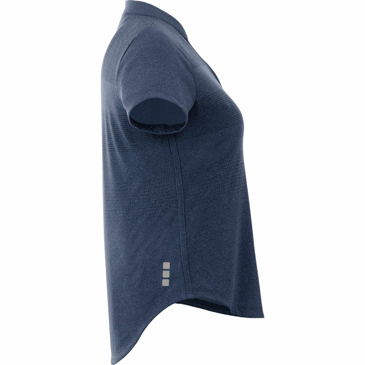 Antero Cap Sleeve Polo for Women Embroidery - Indigo Heather - Right Side