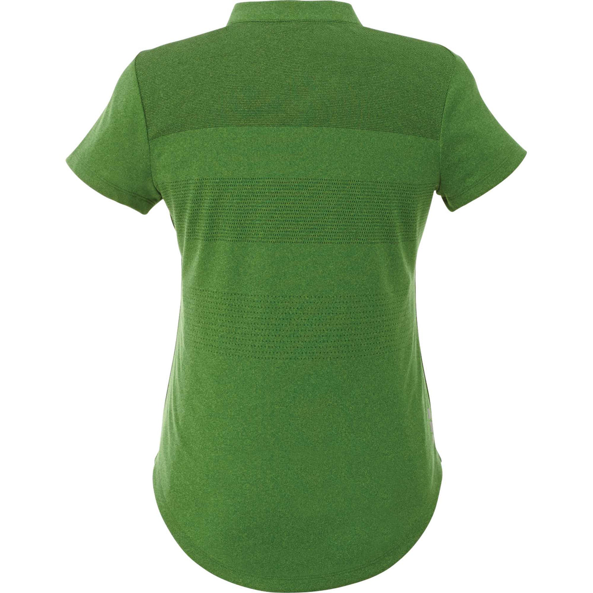 Antero Cap Sleeve Polo for Women Embroidery - Juniper Heather - Back Flat