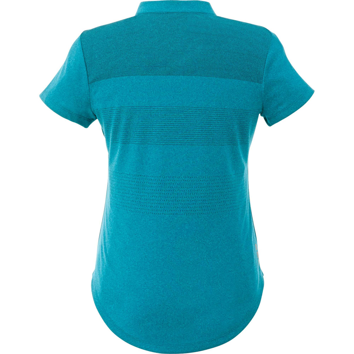 Antero Cap Sleeve Polo for Women Transfer - Aspen Blue Heather - Back Flat