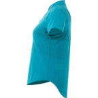 Antero Cap Sleeve Polo for Women Transfer - Aspen Blue Heather - Left Side