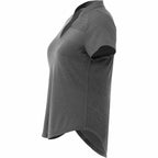 Antero Cap Sleeve Polo for Women Transfer - Heather Dark Charcoal - Left Side
