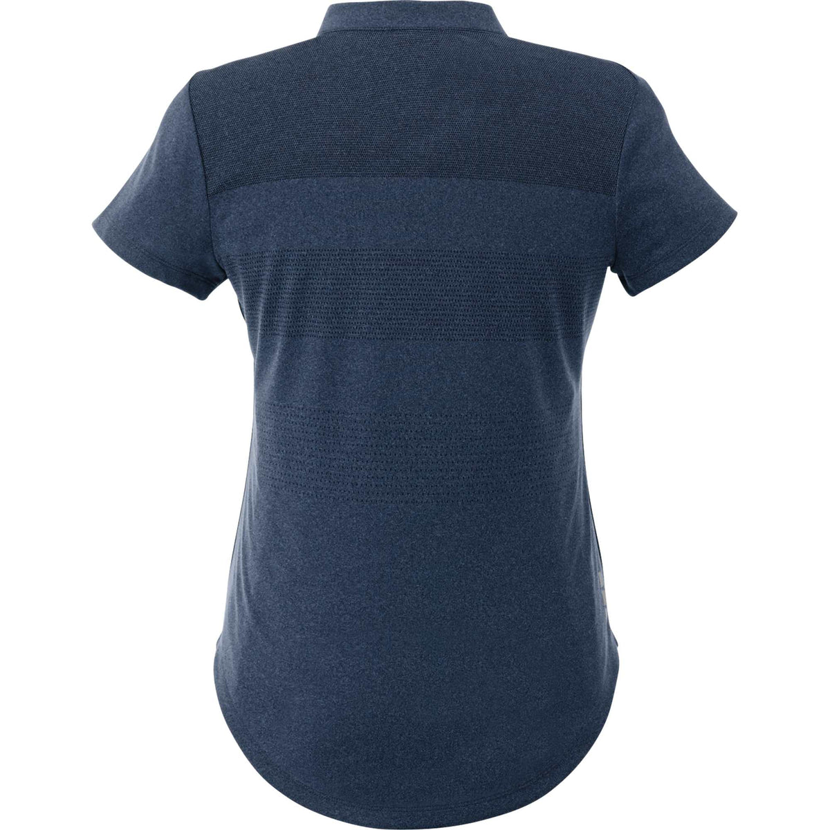 Antero Cap Sleeve Polo for Women Transfer - Indigo Heather - Front Flat