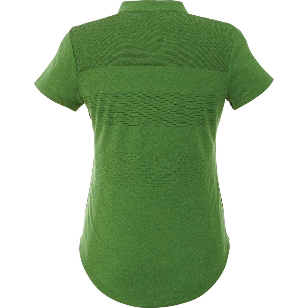 Antero Cap Sleeve Polo for Women Transfer - Juniper Heather - Back Flat