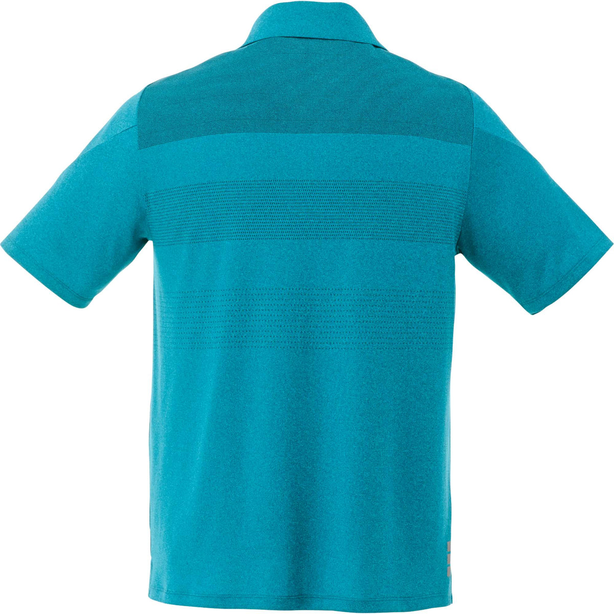 Antero Cooling Short Sleeve Polo for Men Embroidery - Aspen Blue Heather - Back Flat