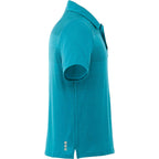Antero Cooling Short Sleeve Polo for Men Embroidery - Aspen Blue Heather - Right Side