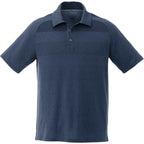 Antero Cooling Short Sleeve Polo for Men Embroidery - Indigo Heather - Back Flat 2