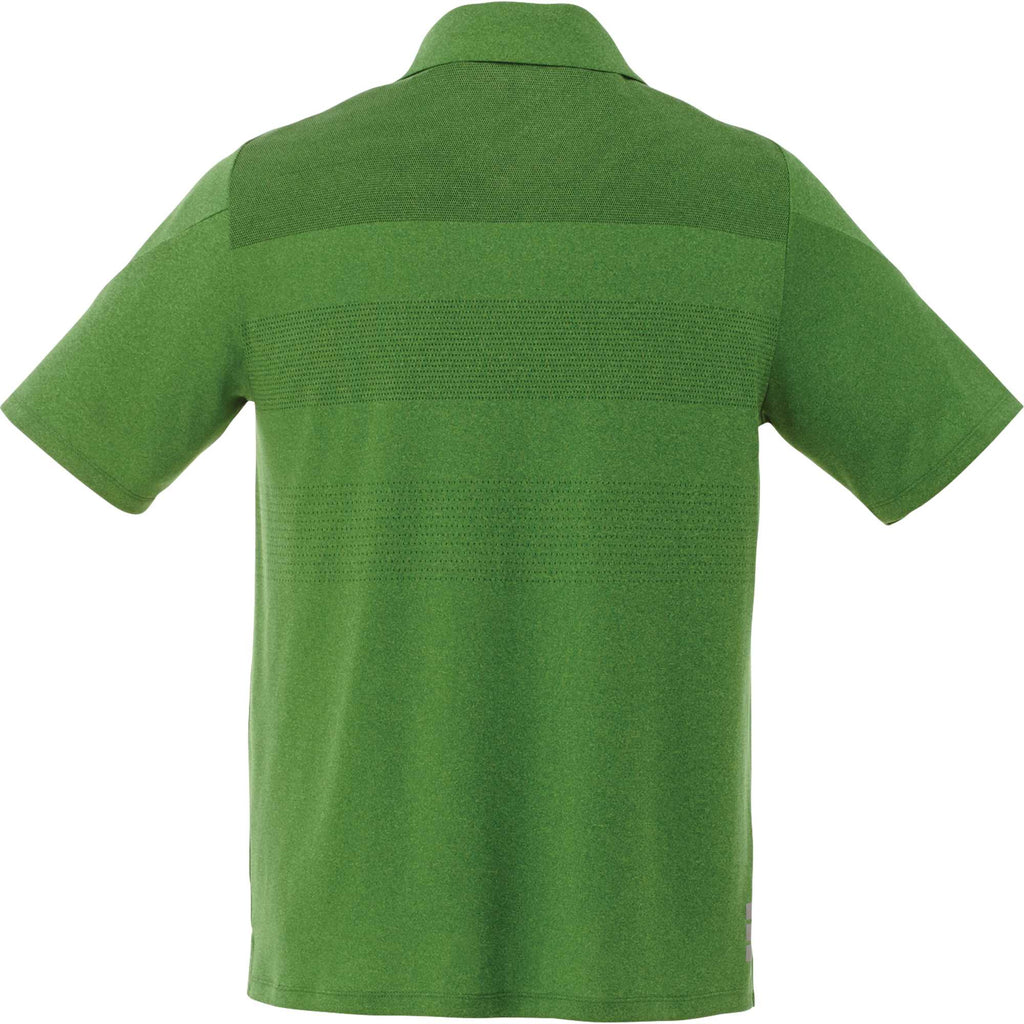 Antero Cooling Short Sleeve Polo for Men Embroidery - Juniper Heather - Front Flat
