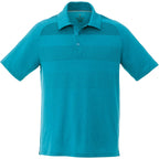 Antero Cooling Short Sleeve Polo for Men Transfer - Aspen Blue Heather - Back Flat 2