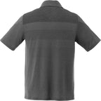 Antero Cooling Short Sleeve Polo for Men Transfer - Heather Dark Charcoal - Back Flat