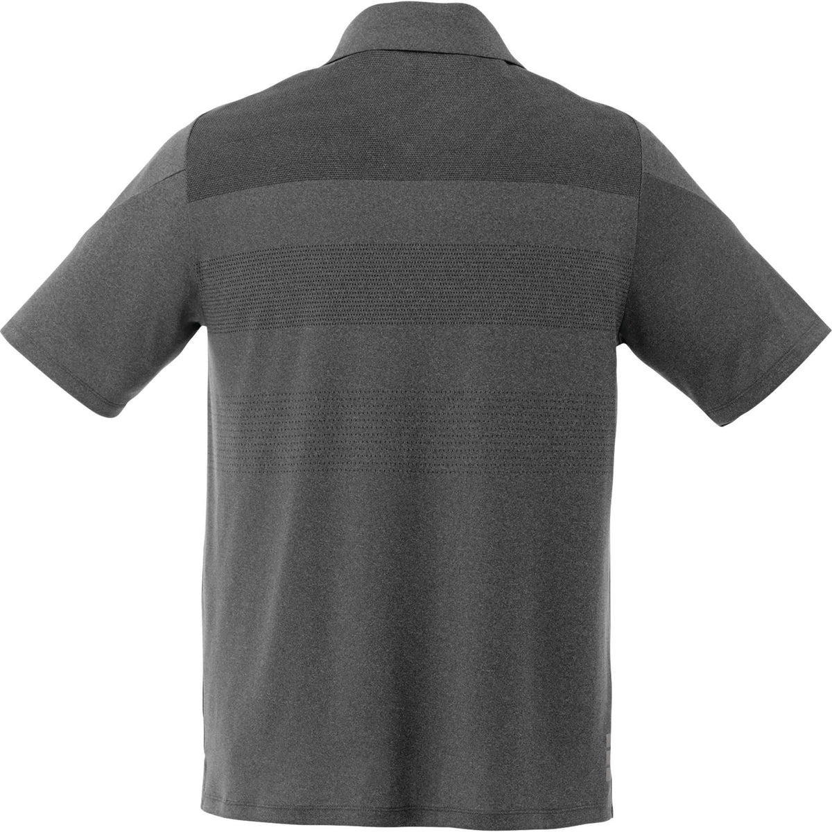 Antero Cooling Short Sleeve Polo for Men Transfer - Heather Dark Charcoal - Back Flat
