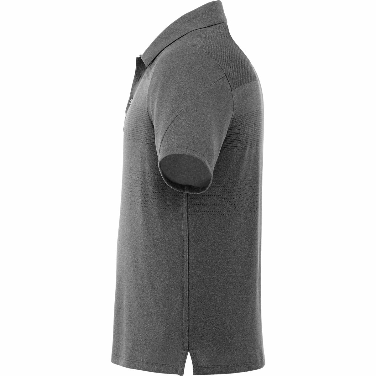Antero Cooling Short Sleeve Polo for Men Transfer - Heather Dark Charcoal - Left Side