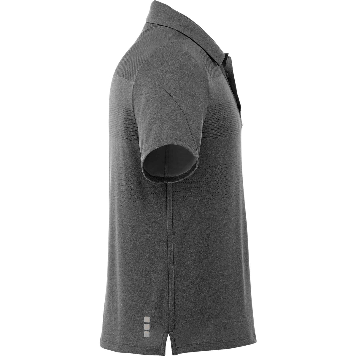 Antero Cooling Short Sleeve Polo for Men Transfer - Heather Dark Charcoal - Right Side