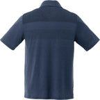 Antero Cooling Short Sleeve Polo for Men Transfer - Indigo Heather - Back Flat