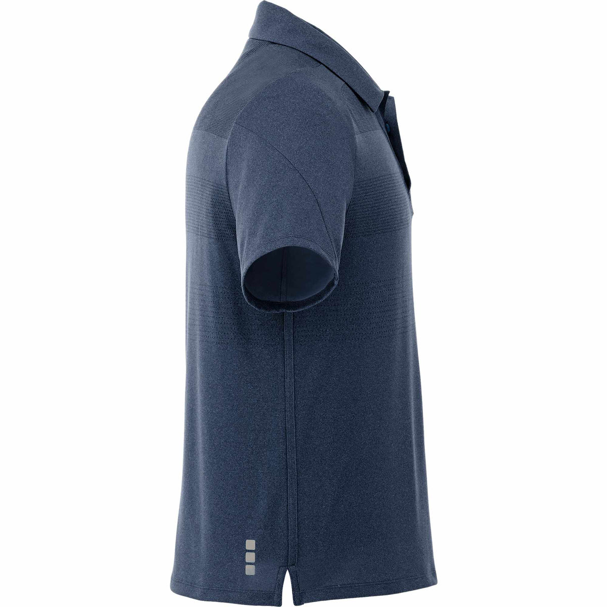 Antero Cooling Short Sleeve Polo for Men Transfer - Indigo Heather - Right Side